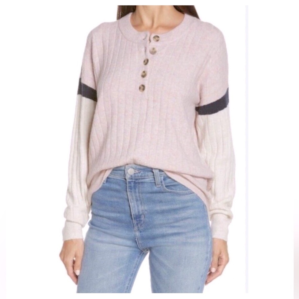 Madewell Preppy Stripe Wool Blend Sweater